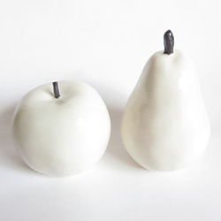 受注制作　白のりんごと洋なしのセット 4枚目の画像