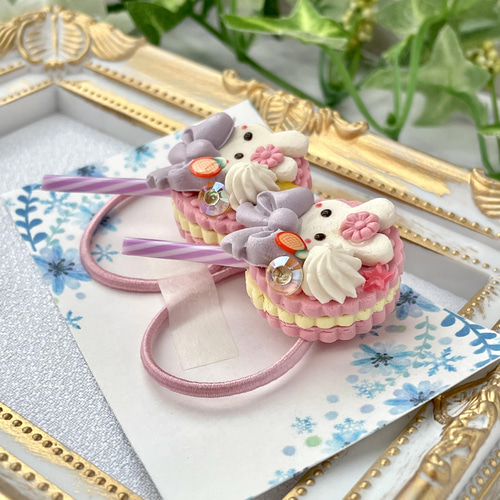 樹脂粘土のキッズヘアゴム NO.13 ヘアゴム Nanea jewelry 通販