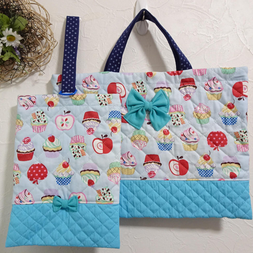 オーダーメイド　レッスンバッグ　シューズケース　キルティング　入学準備　セット レッスンバッグ 入園入学セット レッスンバッグセット
