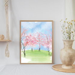 桜の花のポスター　/ i0477 / インテリアポスター 2枚目の画像