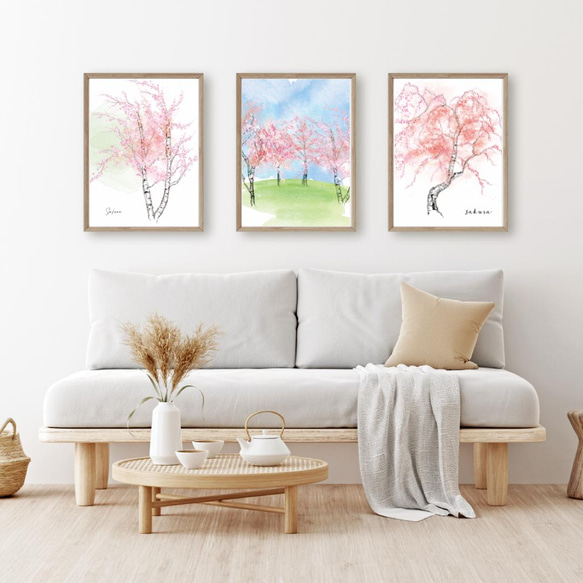 桜の花のポスター　/ i0477 / インテリアポスター 6枚目の画像