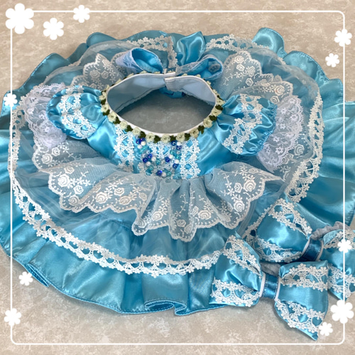 ①940.ウィッシュミーメルコスチューム♡メルメルドール♡紺色光沢刺繍ドレス ウィッシュミーメル メルメルドール コスチューム エプロン付き