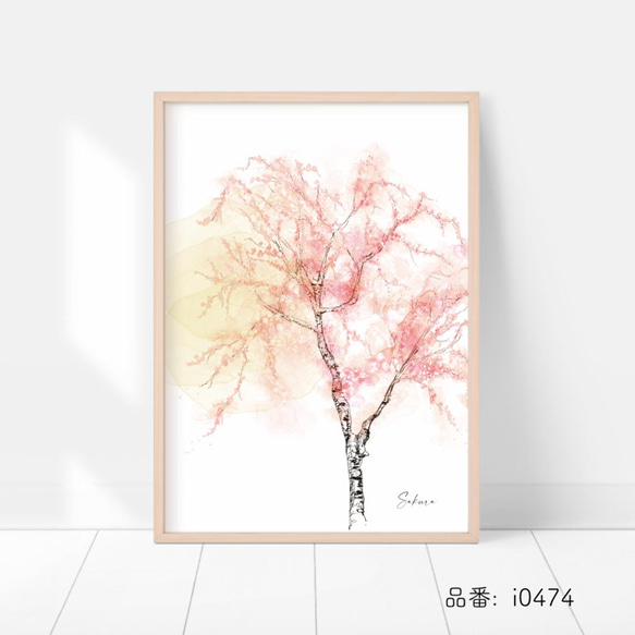 桜の花のポスター　/ i0474 / インテリアポスター 4枚目の画像