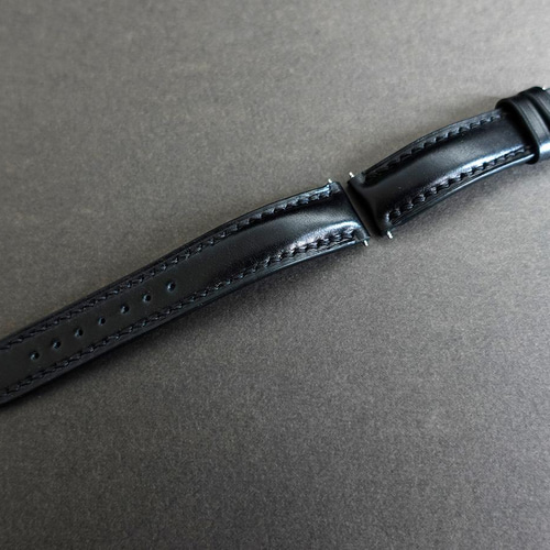 既製品・訳あり】新喜皮革オイルコードバン 無双仕立て 時計ベルト