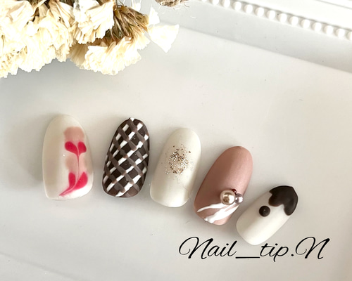 バレンタインネイル♡ ネイルチップ（つけ爪） Nail_tip.N 通販