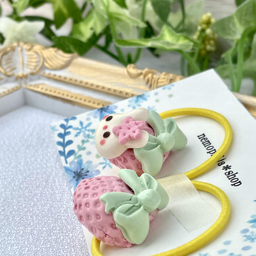 樹脂粘土のキッズヘアゴム NO.82 ヘアゴム Nanea jewelry 通販  