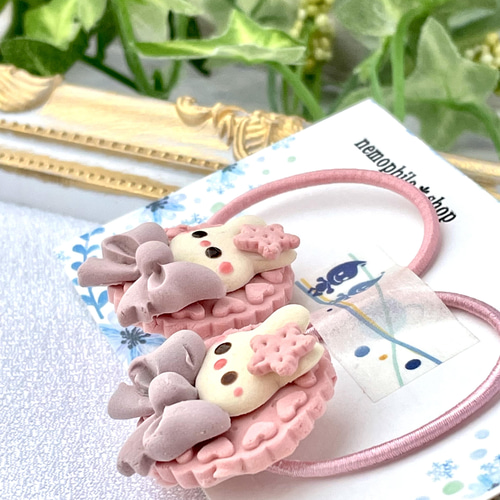 樹脂粘土のキッズヘアゴム NO.83 ヘアゴム Nanea jewelry 通販 