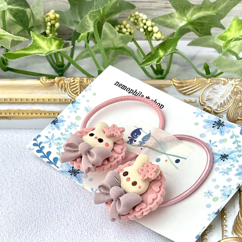 樹脂粘土のキッズヘアゴム NO.83 ヘアゴム Nanea jewelry 通販 