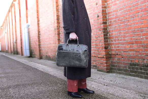 【美品】イルビゾンテ　ビジネスバッグ　ブリーフケース　オールレザー　クロコ型押し ビジネスバッグ | その他 | バッグ | オンラインストア | IL