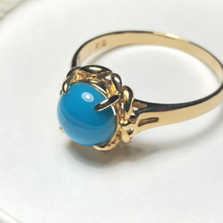 美品　mau _jewelry ターコイズリング　15号 ステンレス ターコイズリング ネイティブ インディアン