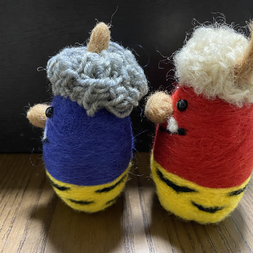 節分 赤鬼 青鬼 羊毛フェルト 3つ子 通販 13287305｜Creema(クリーマ)