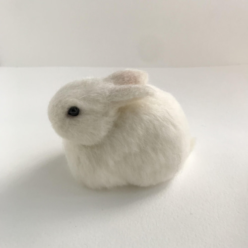 もふもふおしゃれうさぎ 羊毛フェルト