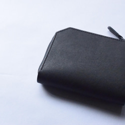 [受注生産品] No.011M [L-Zipper Half Wallet] regular 黒(BLACK) 1枚目の画像