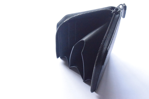 [受注生産品] No.011M [L-Zipper Half Wallet] regular 黒(BLACK) 4枚目の画像