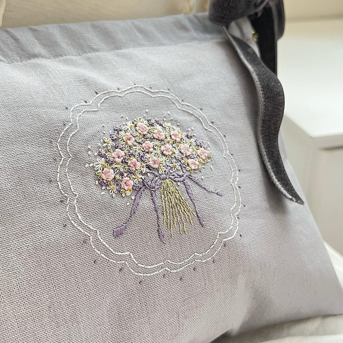 薔薇の花束刺繍ポシェット ポシェット melocoton 通販｜Creema  