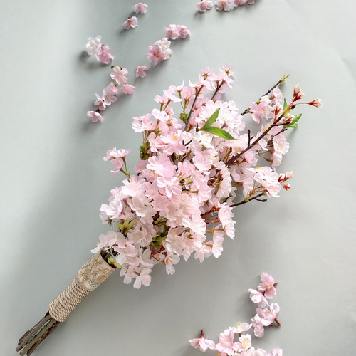 sa ku ra さくら 桜のブーケ」お揃いヘッドパーツ付 和装ブーケ sa ku ra さくら 桜のブーケ」お揃いヘッドパーツ付 和装ブーケ