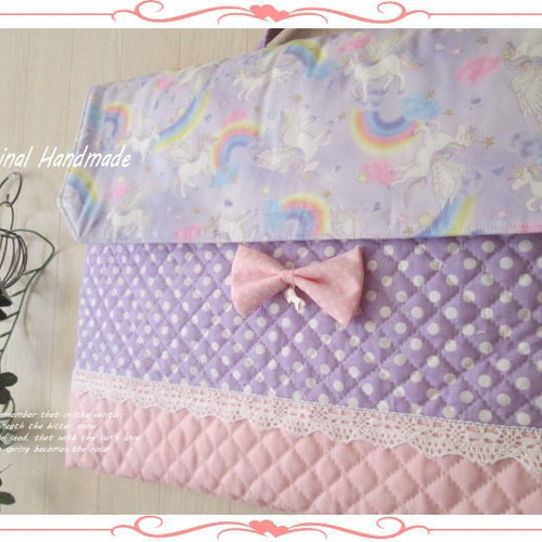 防災頭巾カバー　ハンドメイド　ユニコーン 防災頭巾カバーハンドメイドユニコーン