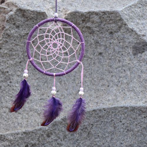 海の伝説丨手織りギフト ドリームキャッチャー-ジェムパープル