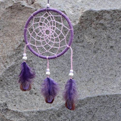 海の伝説丨手織りギフト ドリームキャッチャー-ジェムパープル