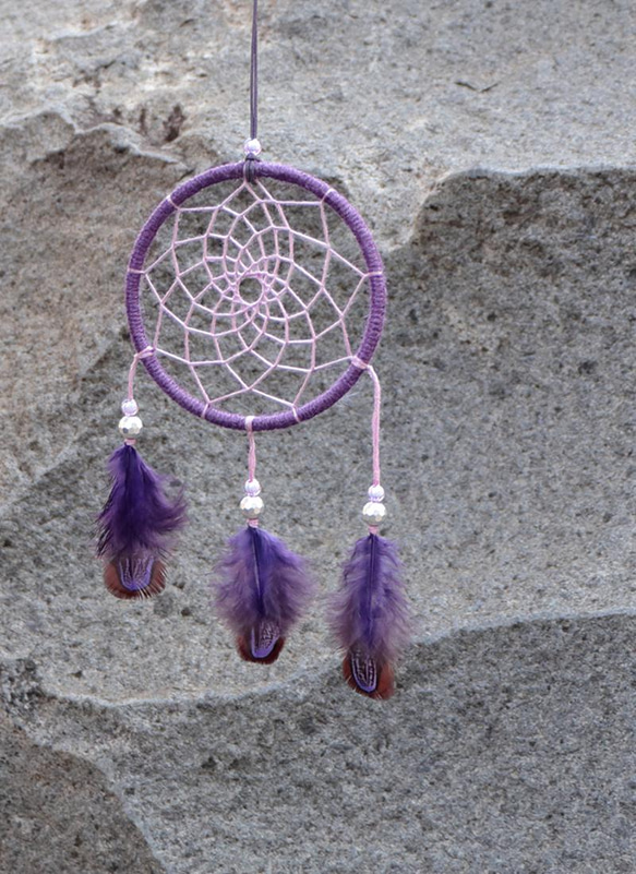 海洋傳說丨手工編織 禮物 捕夢網 Dreamcatcher-寶石紫 第2張的照片