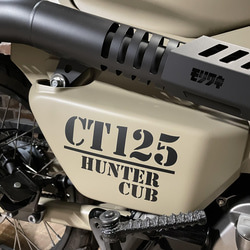 ハンターカブ CT125 ステッカー Bタイプデカール4枚セット ミリタリー系 ステンシル カッティングシート カスタム 5枚目の画像