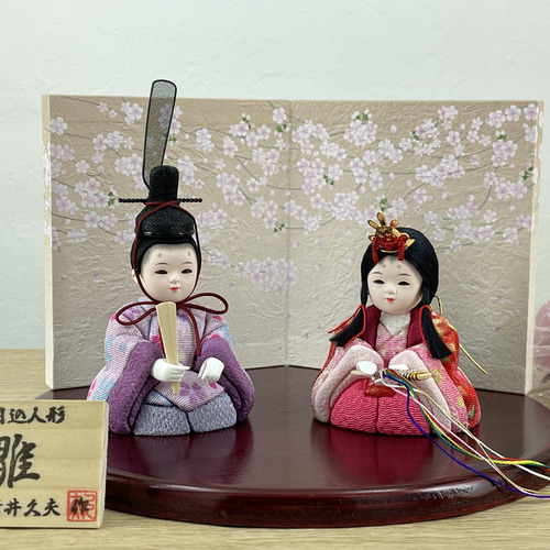 江戸木目込人形 「雛」(小桜・インディゴ) ひな人形・雛飾り 江戸木目込人形 「雛」(小桜・インディゴ) ひな人形・雛飾り