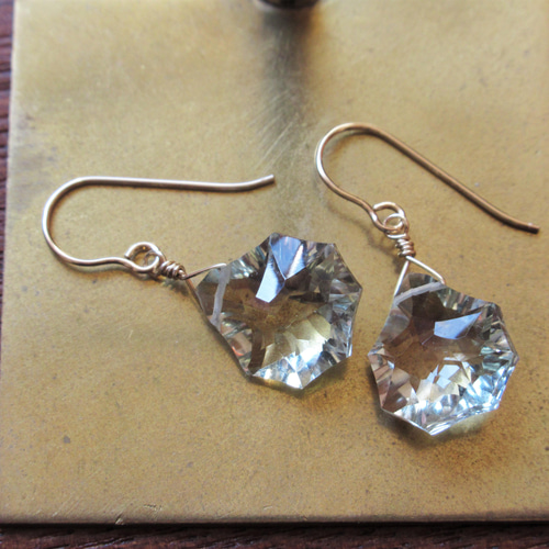 グリーンアメジスト ソレイユカット***(14Kgf・Silver)ピアス
