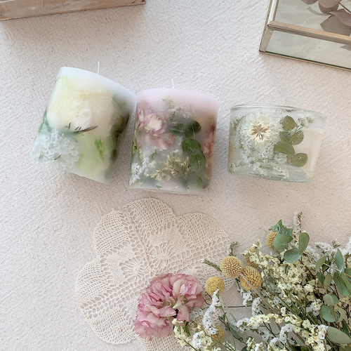 アフターブーケキャンドル《ジェルキャンドルホルダー①》 大切な記念