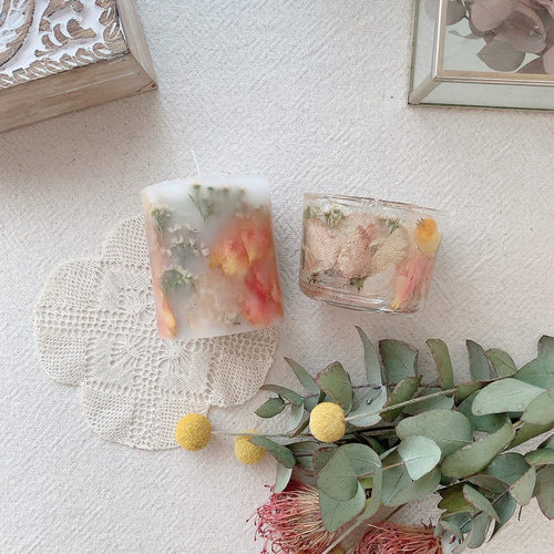 アフターブーケキャンドル《ジェルキャンドルホルダー①》 大切な記念