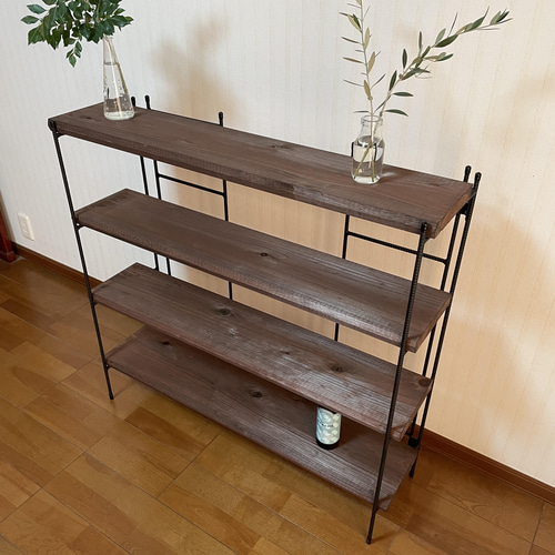 新商品‼️手作りアイアン家具 アイアンシェルフ折り畳みラック