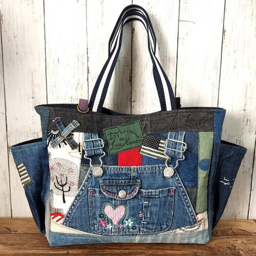 サイドポケットデニムバック №242 ～ デニムトート デニム