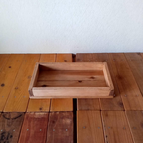 浅型木箱製作】Sサイズ 陳列 ディスプレイ / 自然塗装 サイズオーダー