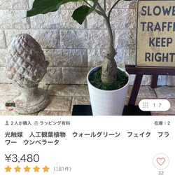 光触媒　人工観葉植物　ウォールグリーン　フェイク　アレンジ　アジアンタム花器付とウンベラータ 4枚目の画像