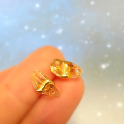 星の瞬き＊Rutile quartz×Citrine＊金継ぎ／S size 12枚目の画像