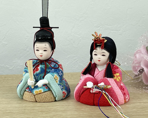 江戸木目込人形 「雛」（ブルー） ひな人形・雛飾り 雛人形職人 新井