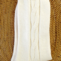 有機棉 Aran 針織短襪 2 件組 [米色] 第4張的照片