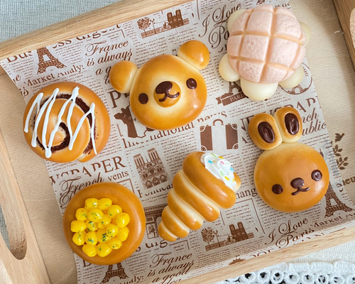 パンが好きですセット★ミニチュアパン・ミニチュアスイーツ おままごとの大きなミニチュアパン［人気パンセットB］ おもちゃ