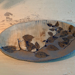 葉拓與時光的叨絮_陶器餐盤 第1張的照片