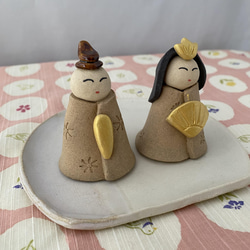 ミニ雛人形セットE お雛様 ひな祭り 桃の節句 初節句 陶器製 可愛い