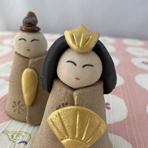 ミニ雛人形セットE お雛様 ひな祭り 桃の節句 初節句 陶器製 可愛い