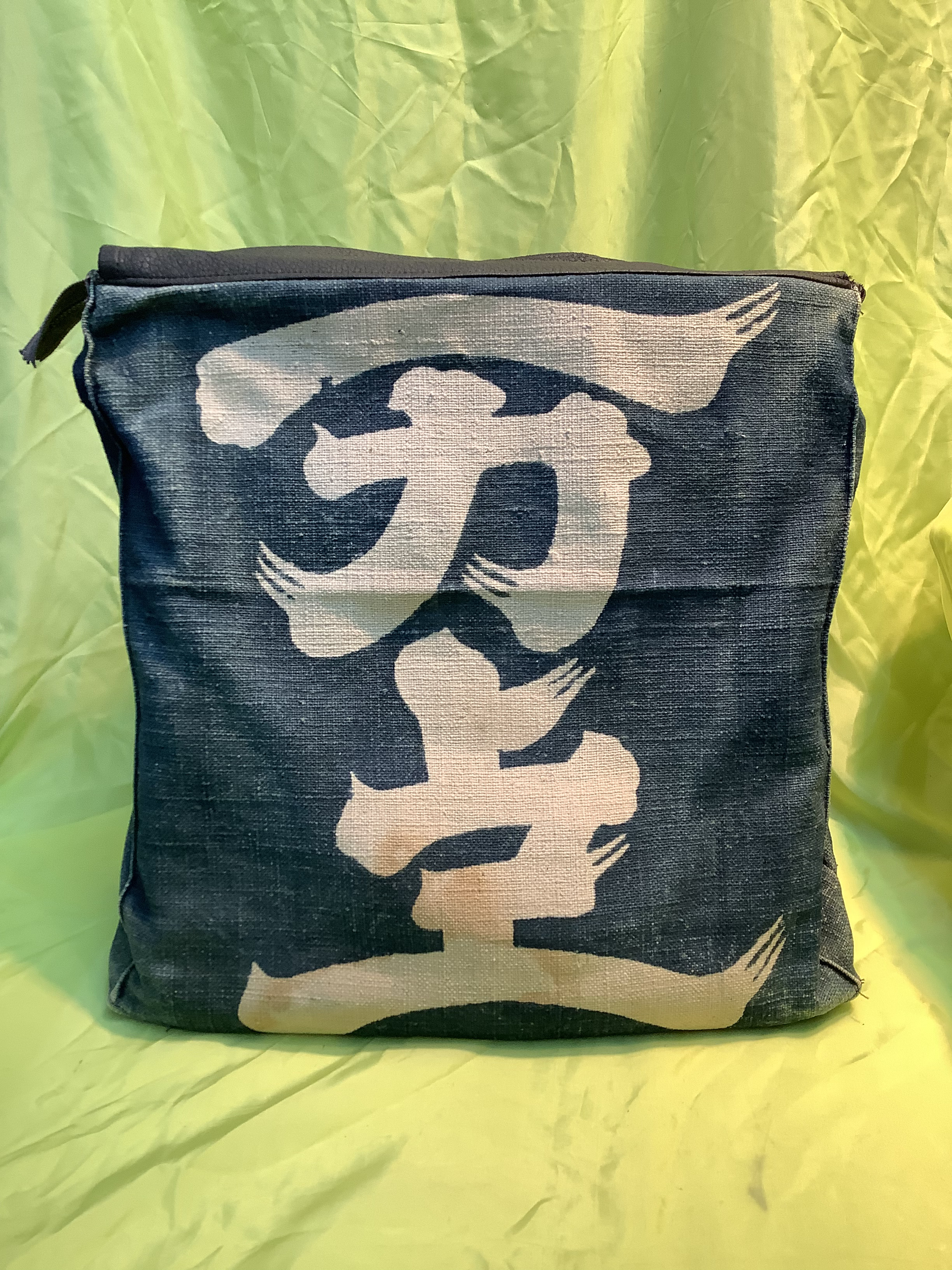 蔵前の酒屋が作った、万上両面藍染帆布リュック　　送料無料！