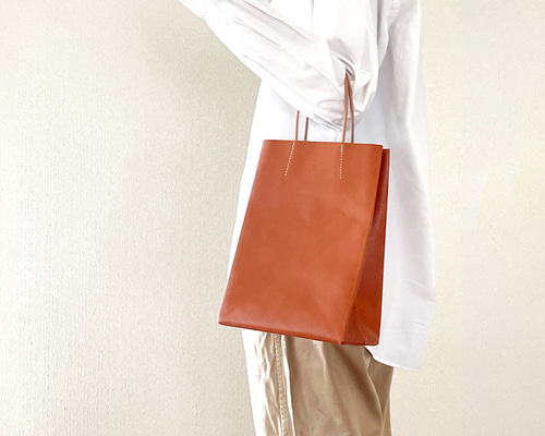 大人の革袋 S・コニャック[受注制作品] トートバッグ Ad maiora