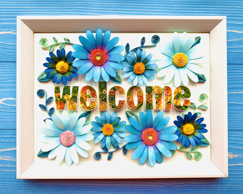 ❤️ご注文専用ページ❤️ ❤︎ペーパークイリング❤︎ welcome frame welcome #paperquilling #クイリング #クイリング作品