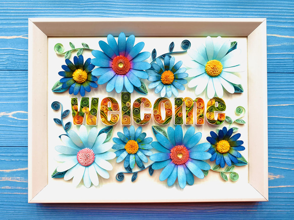 ペーパークイリング 『Happy Welcome Board』 立体・オブジェ