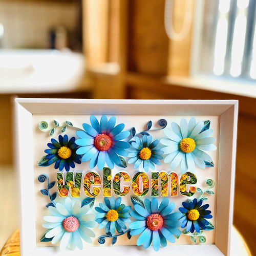 ペーパークイリング 『Happy Welcome Board』 立体・オブジェ