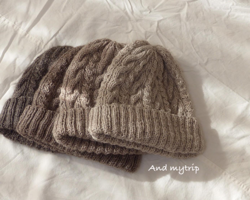 stone  アラン編み　ニットビーニー 6ff168aeab3f9bb9dad2e84bc91a5a