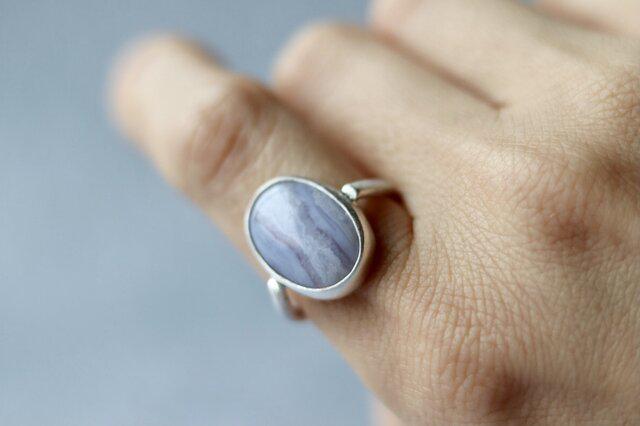 ブルーレースアゲートのゆびわ