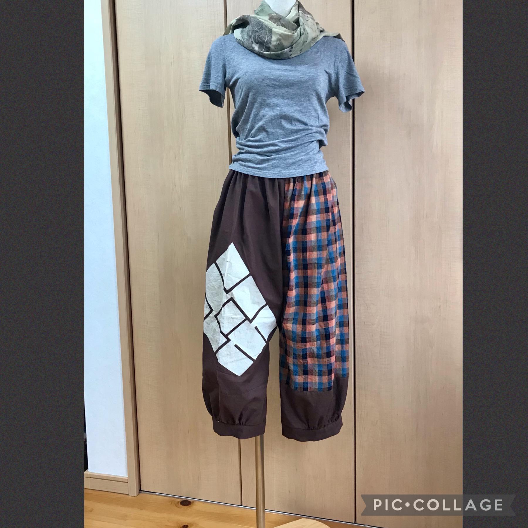 古布 布団皮 襤褸 BORO 木綿 ピエロもんぺ サルエル モンキーパンツ