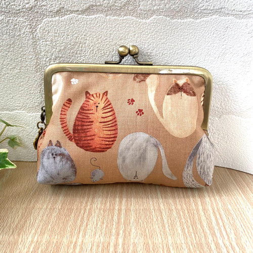 おとぼけ猫の親子がま口財布 がま口 ルソラ 通販｜Creema(クリーマ  