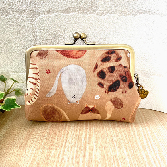 おとぼけ猫の親子がま口財布 がま口 ルソラ 通販｜Creema(クリーマ  